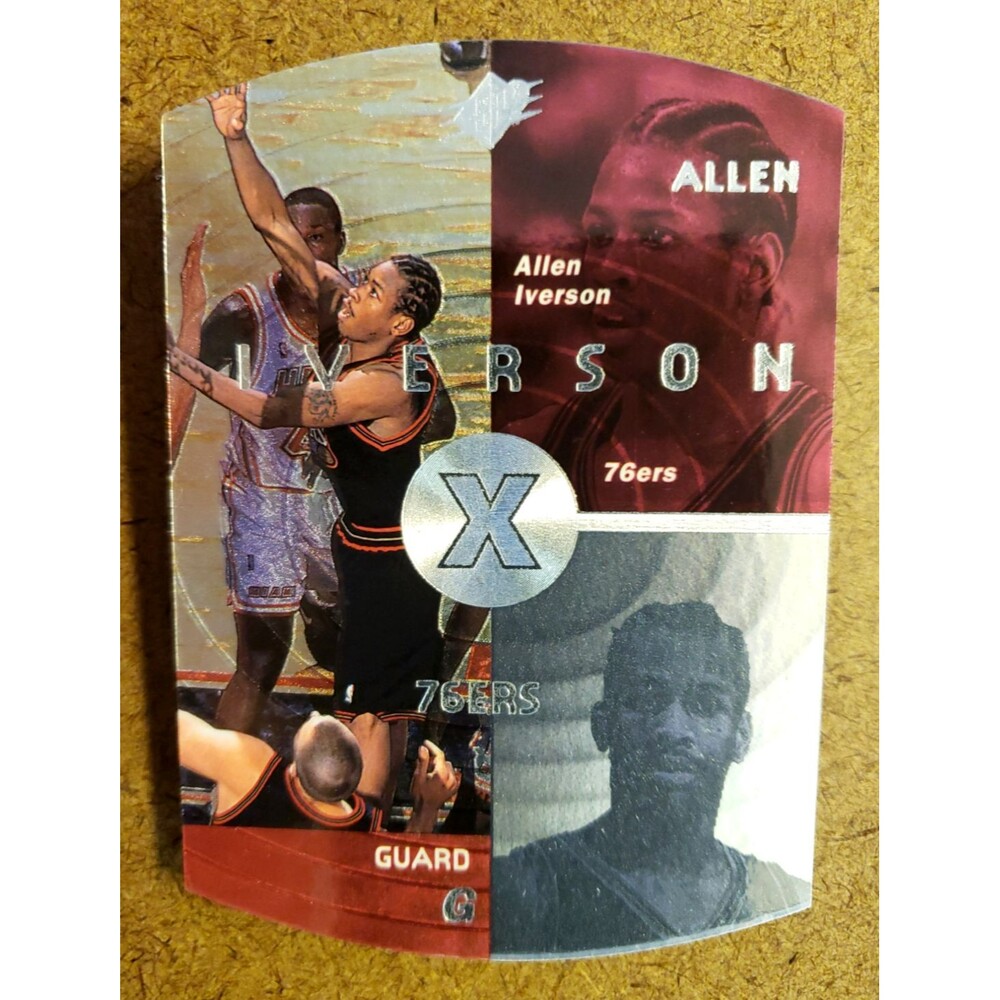 1997-1998 Upper Deck SPx ALLEN IVERSON NBA Die-Cut Basketball Card #30 76ERS HOF